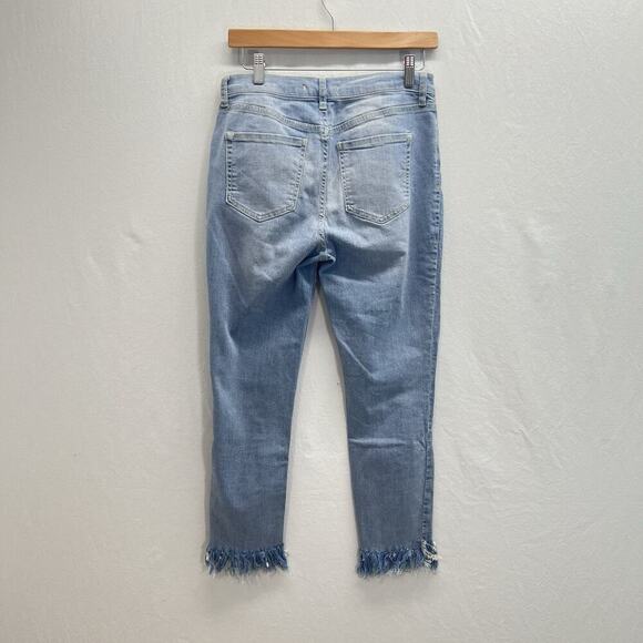 Free People Great Heights Frayed skinny jeans size 29 Blue Medium Wash - Picture 8 of 13